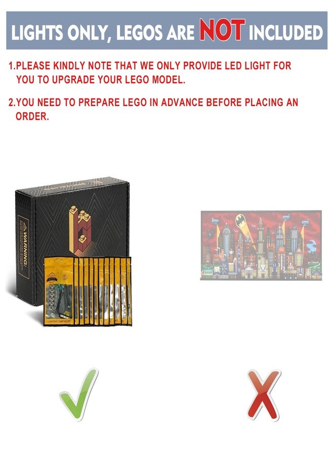 BrickBling Lighting Kit Compatible with Lego The Animated Series Gotham City™ 76271, Bricks Not Included (RC Version Light) - Image 5